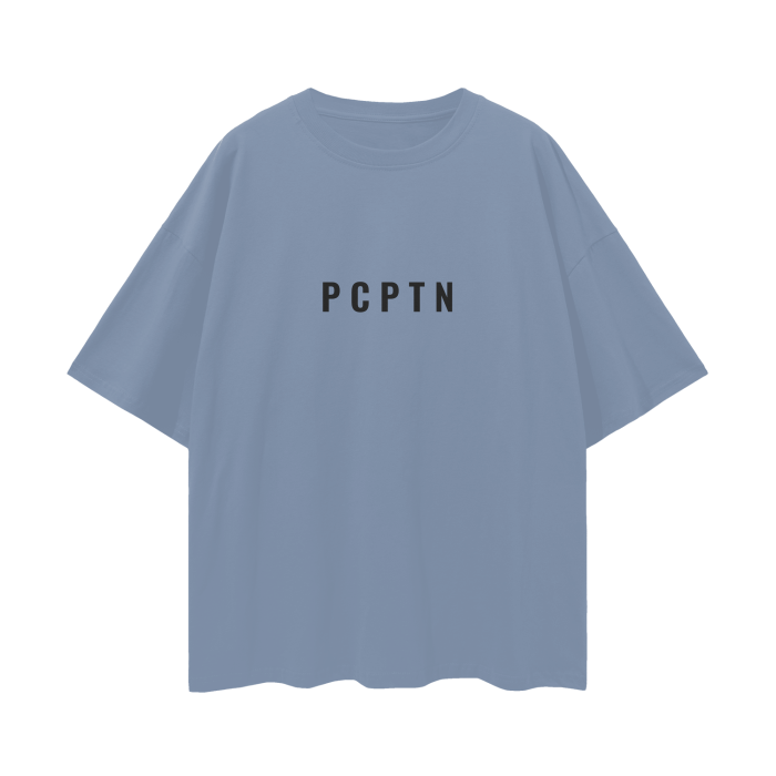 Deep Drop Shoulder Plain Oversize T-Shirt