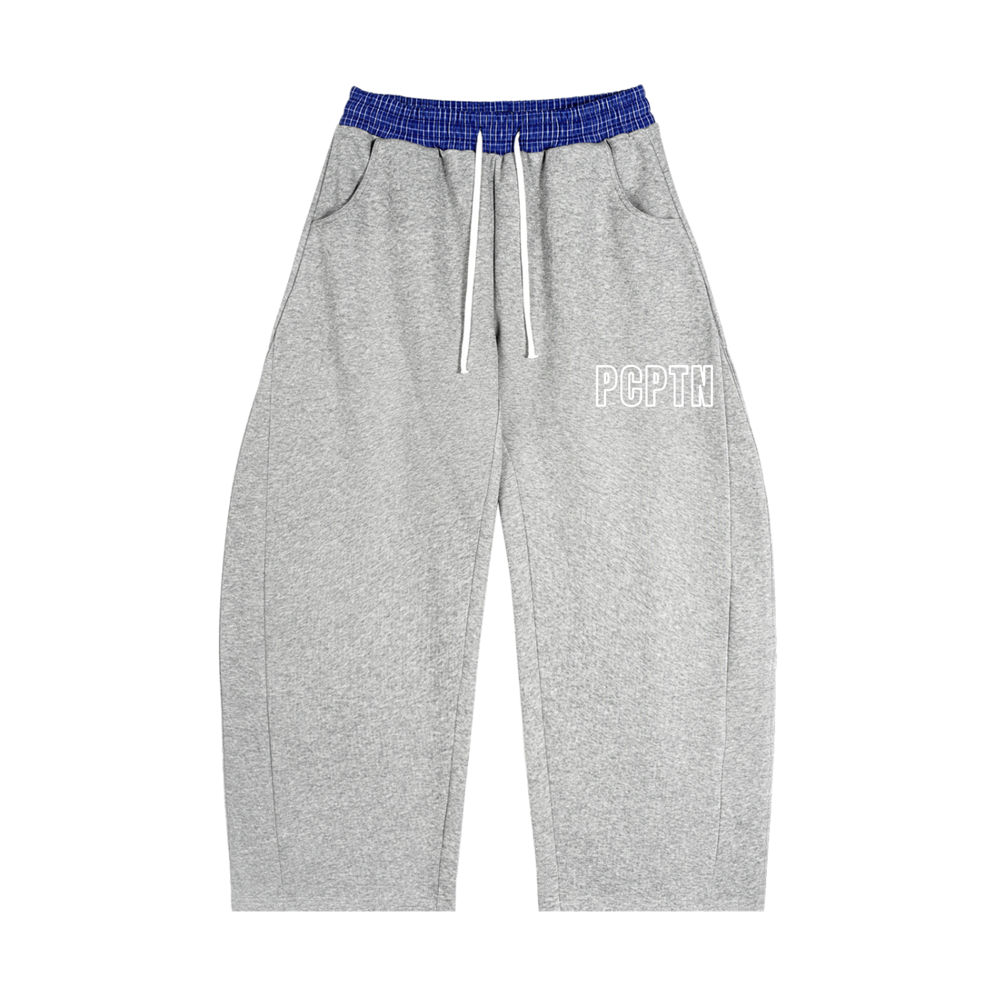 Plaid Waistband Barrel Sweatpants