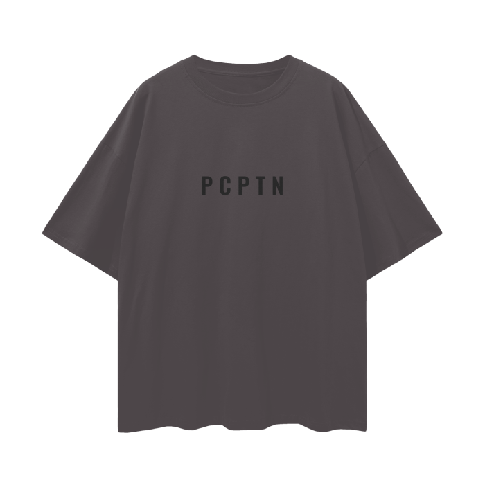 Deep Drop Shoulder Plain Oversize T-Shirt