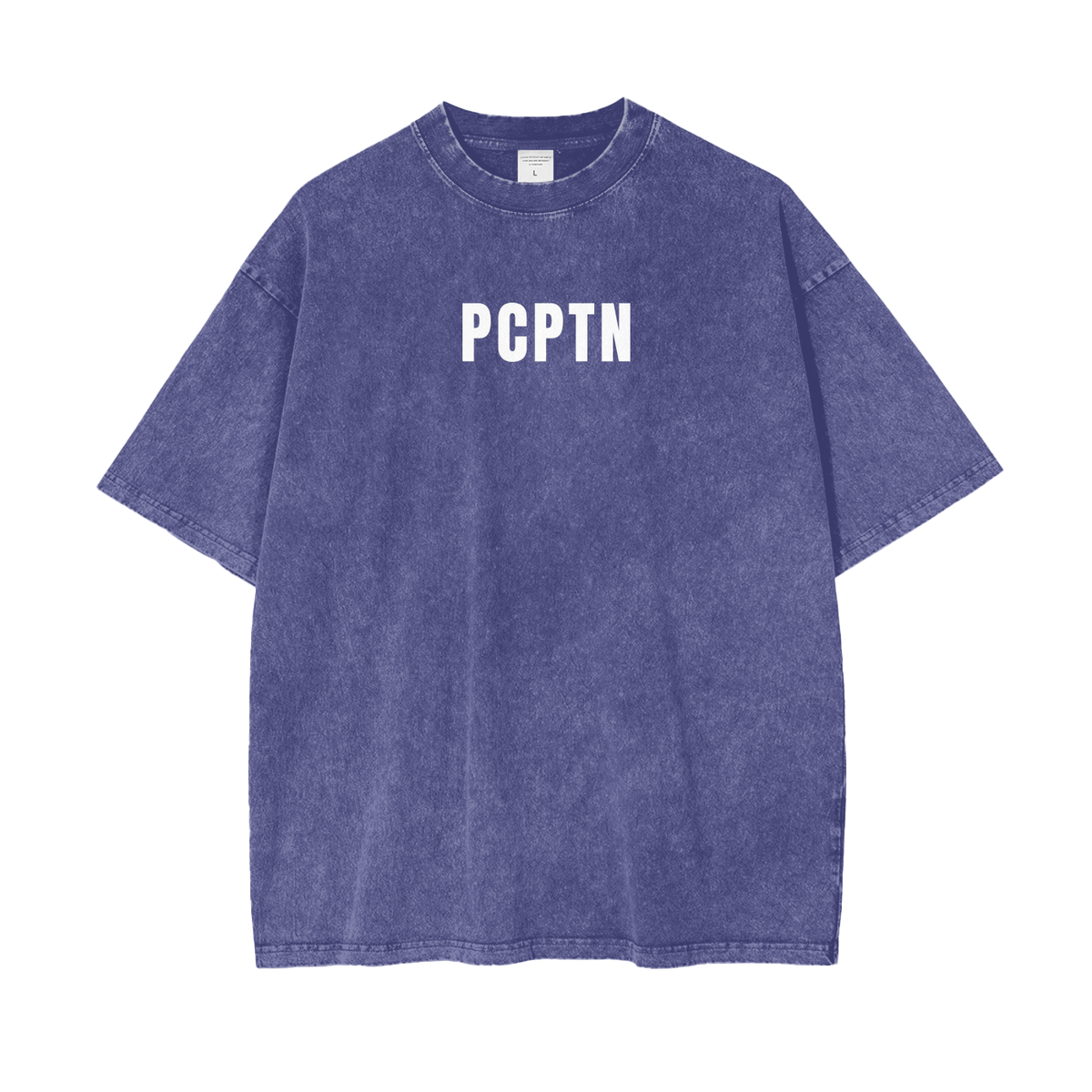 Acid Wash Oversize T-Shirt - White Logo