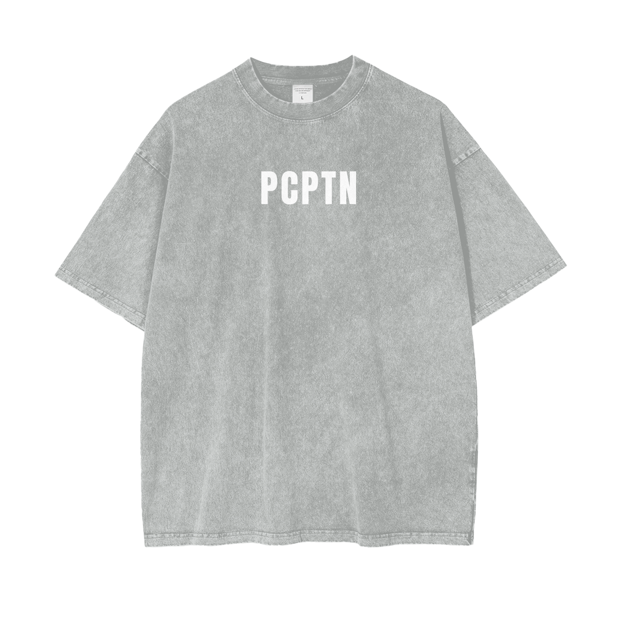 Acid Wash Oversize T-Shirt - White Logo