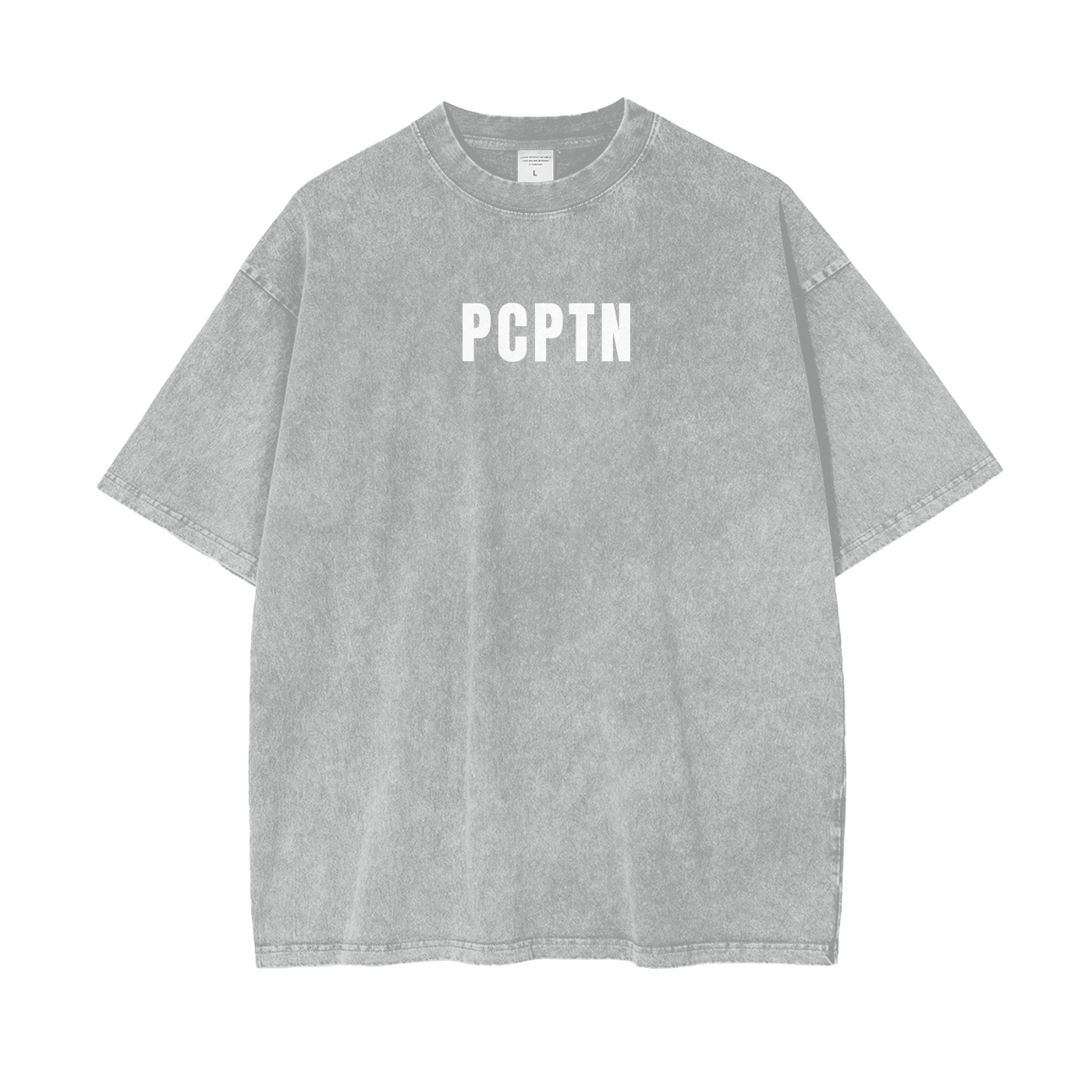 Acid Wash Oversize T-Shirt - White Logo