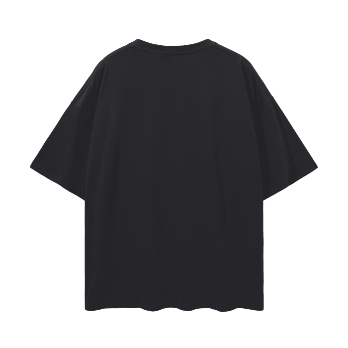 Deep Drop Shoulder Plain Oversize T-Shirt
