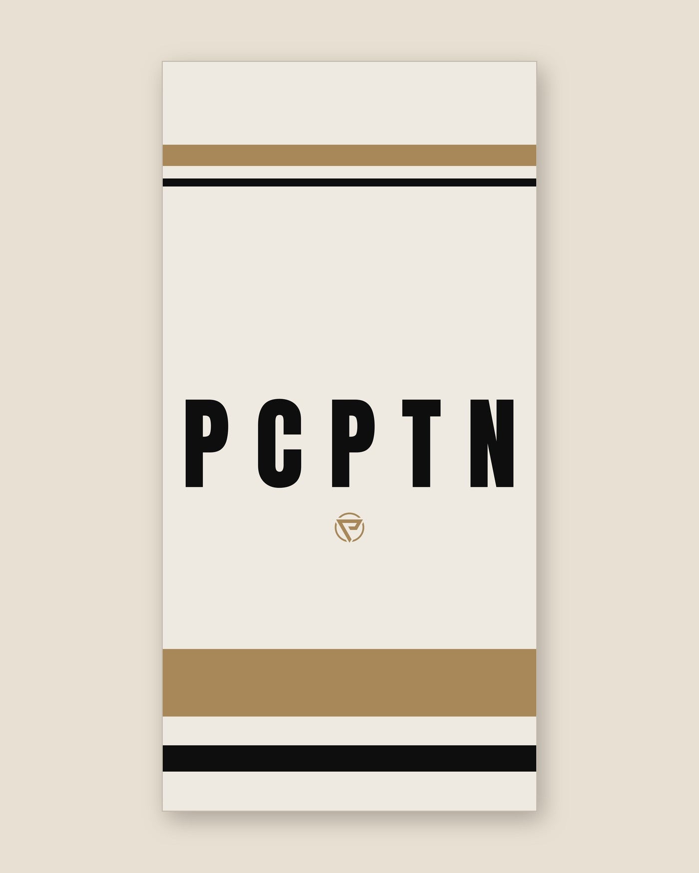 Print design — Bench in Bone, printed on the 20 by 40 inch PCPTN Sports Towel