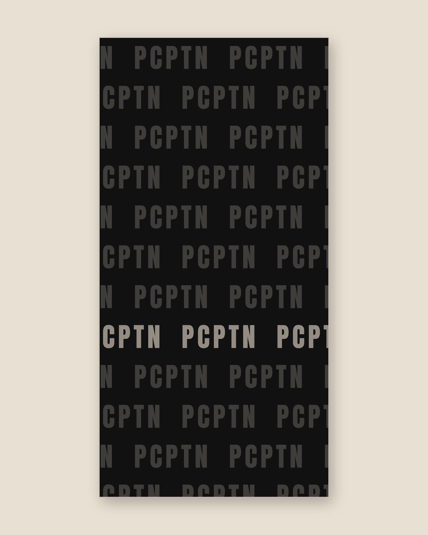 Print design — Strap in Tonal, printed on the 20 by 40 inch PCPTN Sports Towel