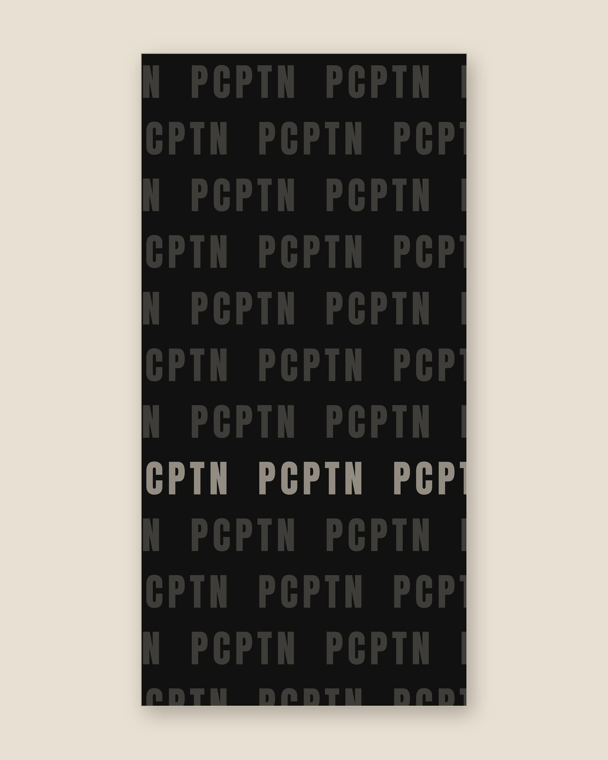 Print design — Strap in Tonal, printed on the 20 by 40 inch PCPTN Sports Towel