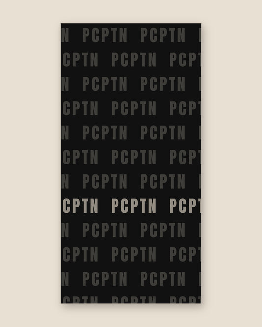 Print design — Strap in Tonal, printed on the 20 by 40 inch PCPTN Sports Towel