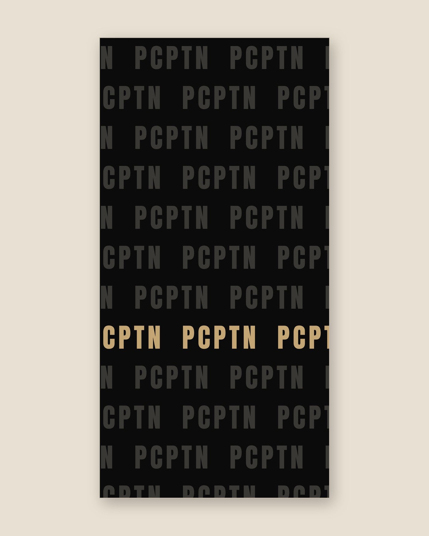Print design — Strap in Onyx, printed on the 20 by 40 inch PCPTN Sports Towel