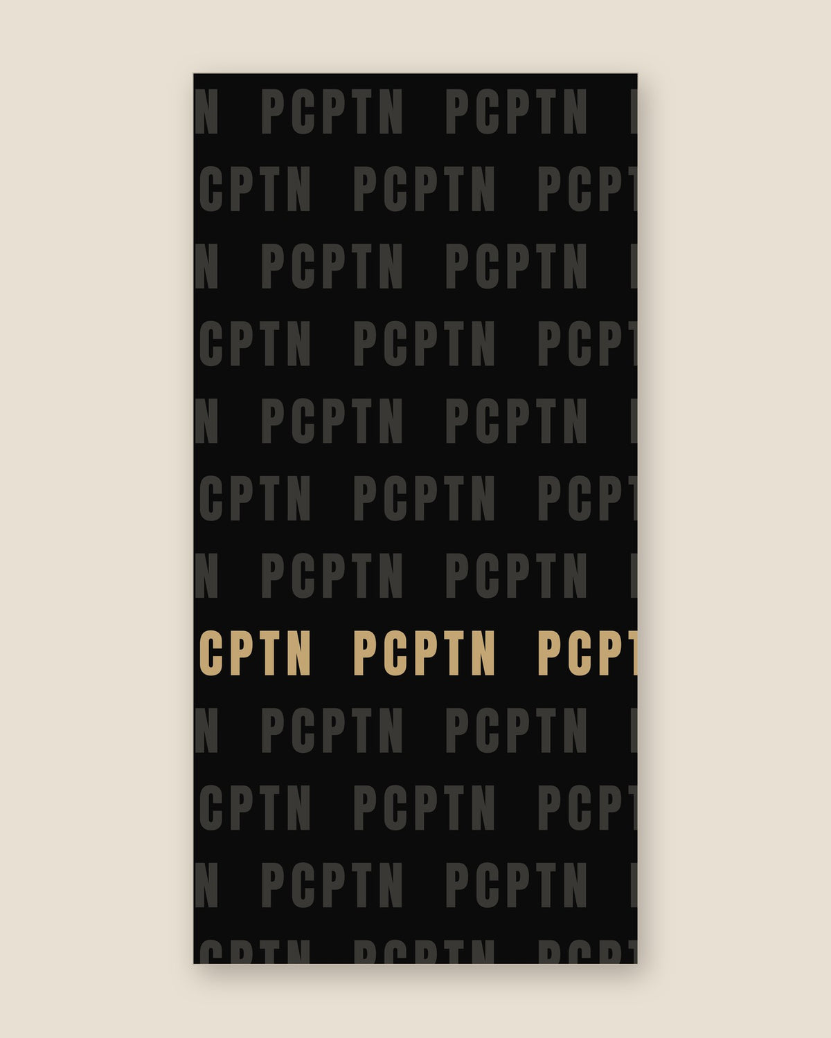 Print design — Strap in Onyx, printed on the 20 by 40 inch PCPTN Sports Towel