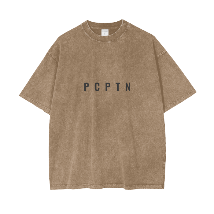 Acid Wash Oversize T-Shirt (Plain Logo)