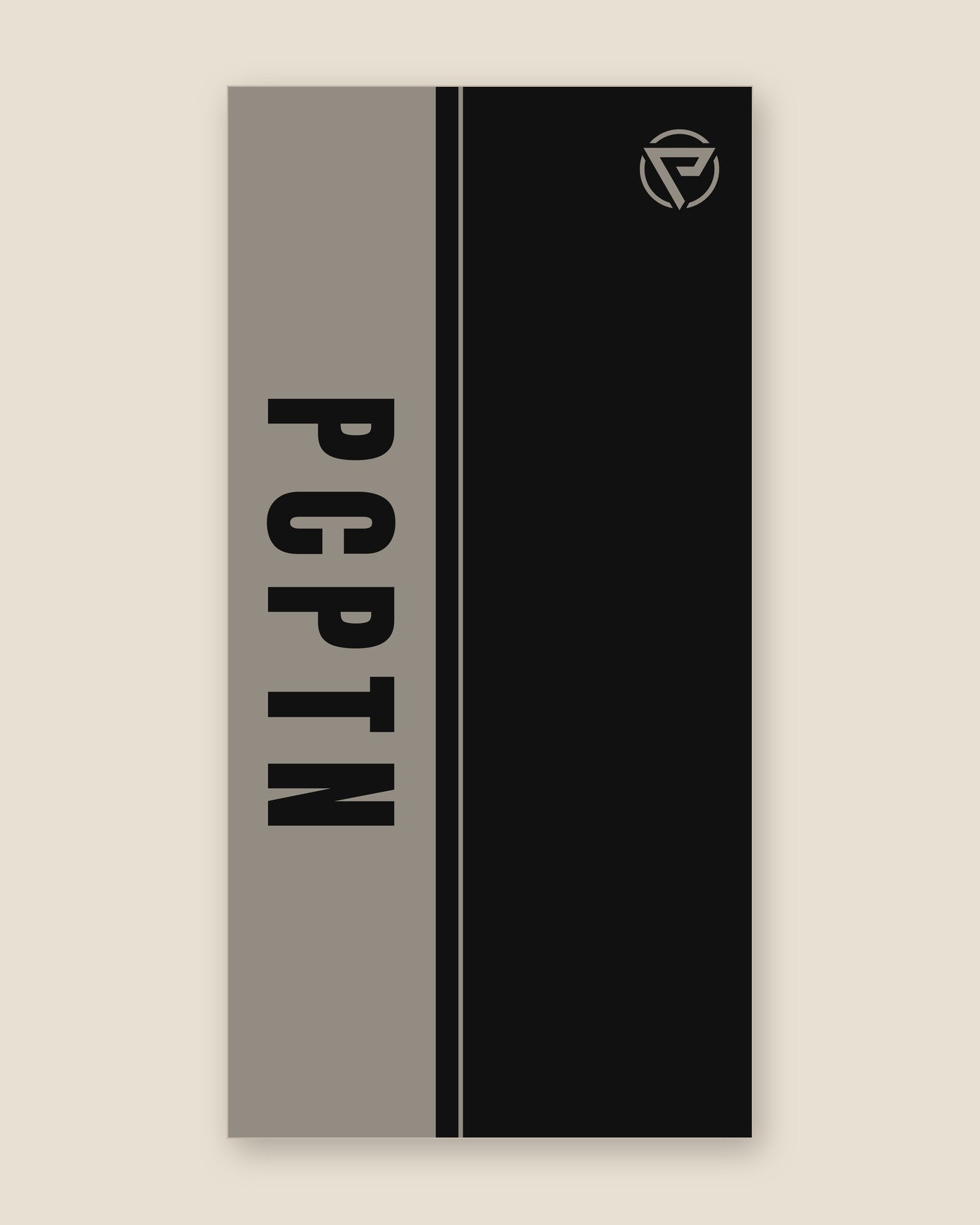 Print design — Rail in Tonal, printed on the 20 by 40 inch PCPTN Sports Towel