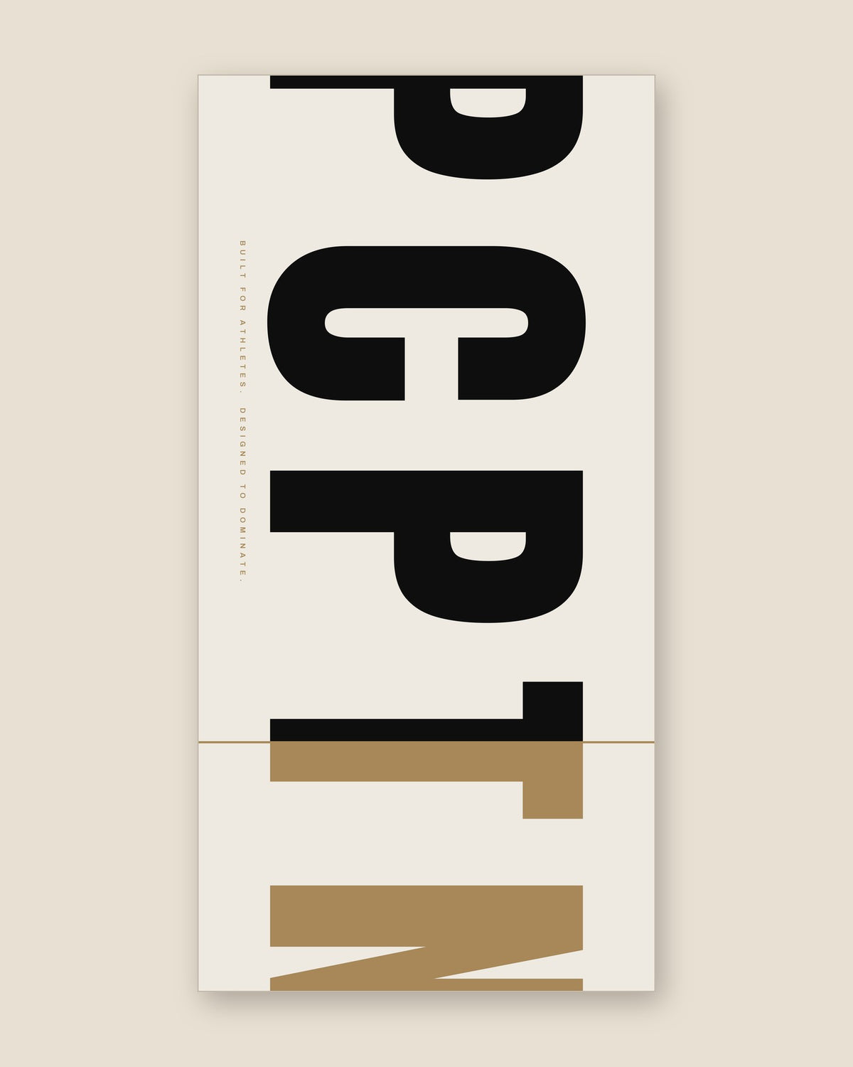 Print design — Spine in Bone, printed on the 20 by 40 inch PCPTN Sports Towel