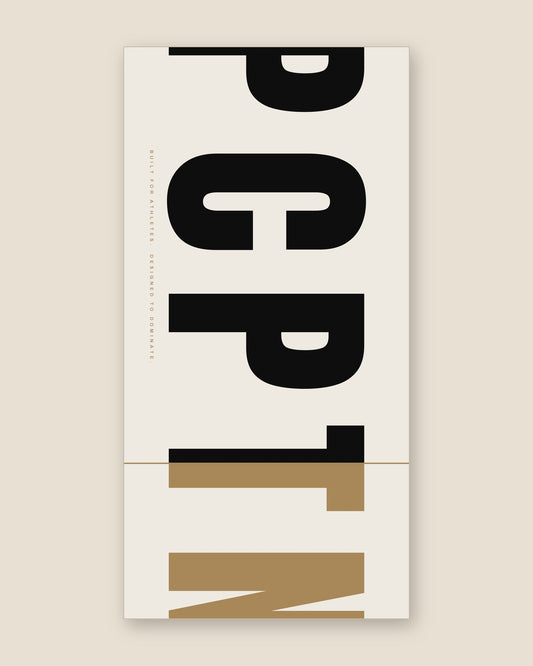 Print design — Spine in Bone, printed on the 20 by 40 inch PCPTN Sports Towel