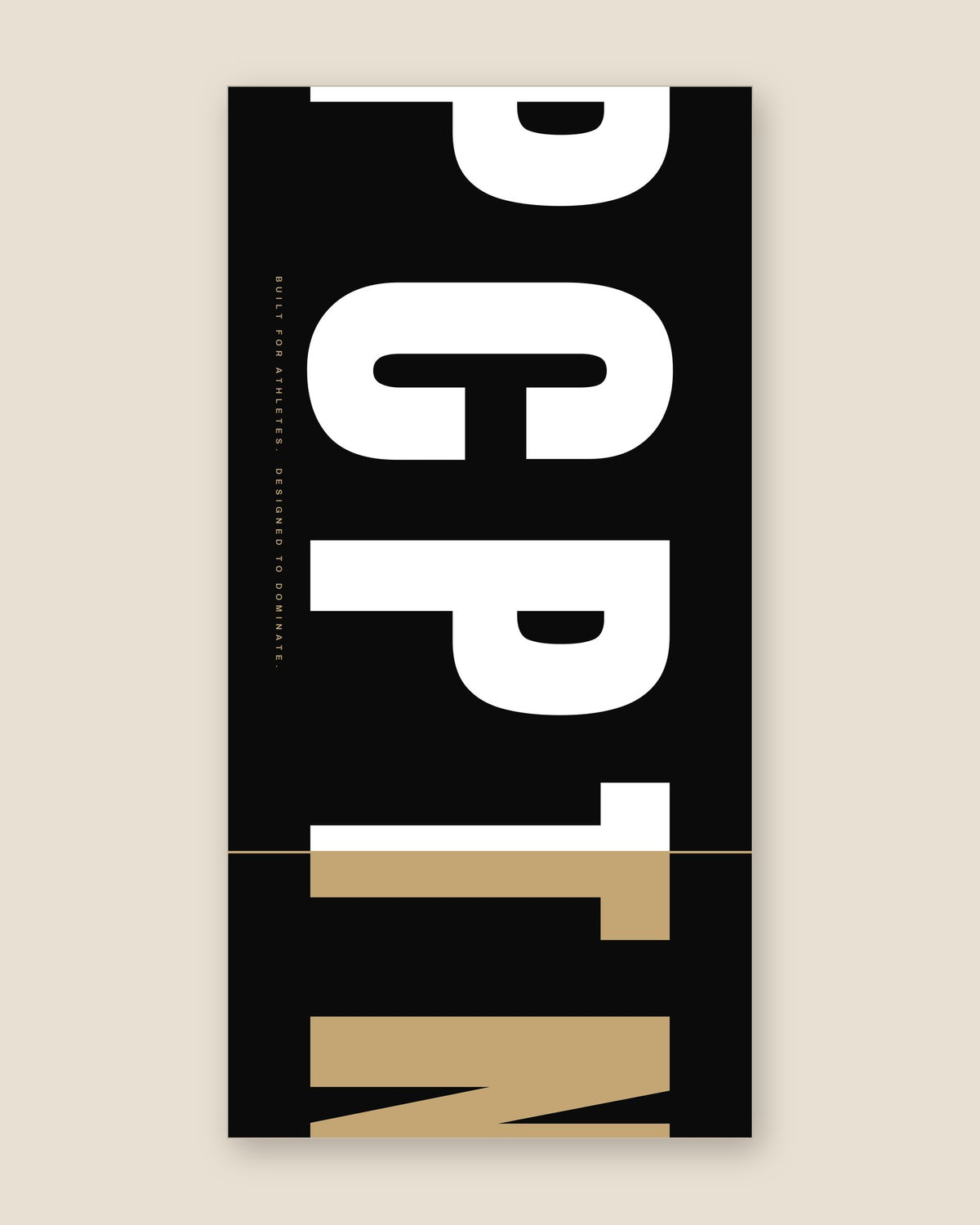 Print design — Spine in Onyx, printed on the 20 by 40 inch PCPTN Sports Towel