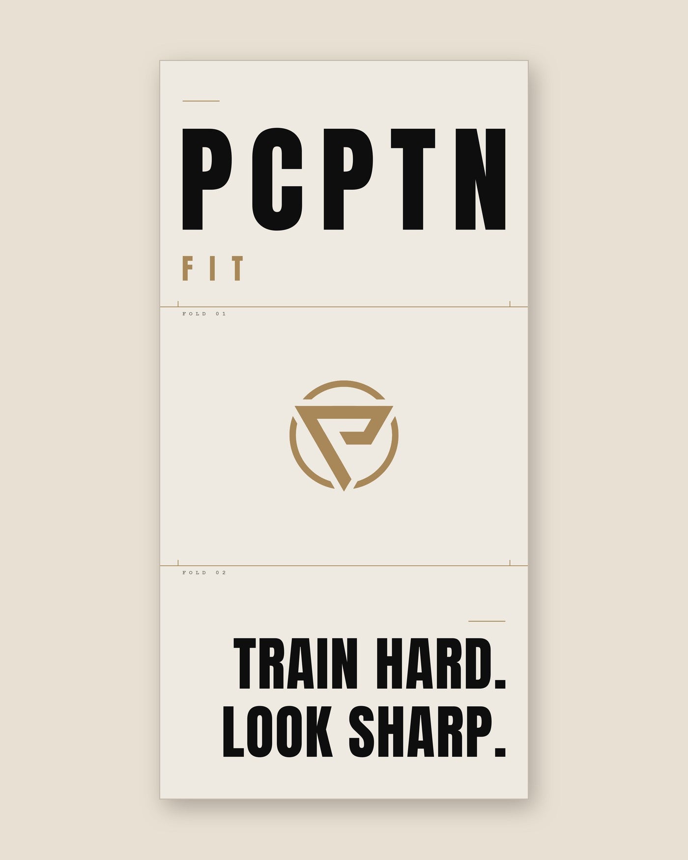 Print design — Rack in Bone, printed on the 20 by 40 inch PCPTN Sports Towel