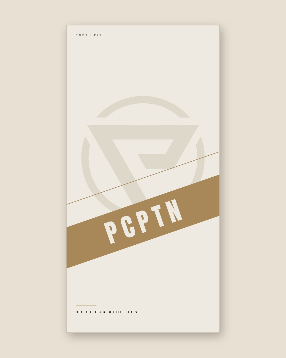Print design — Slash in Bone, printed on the 20 by 40 inch PCPTN Sports Towel