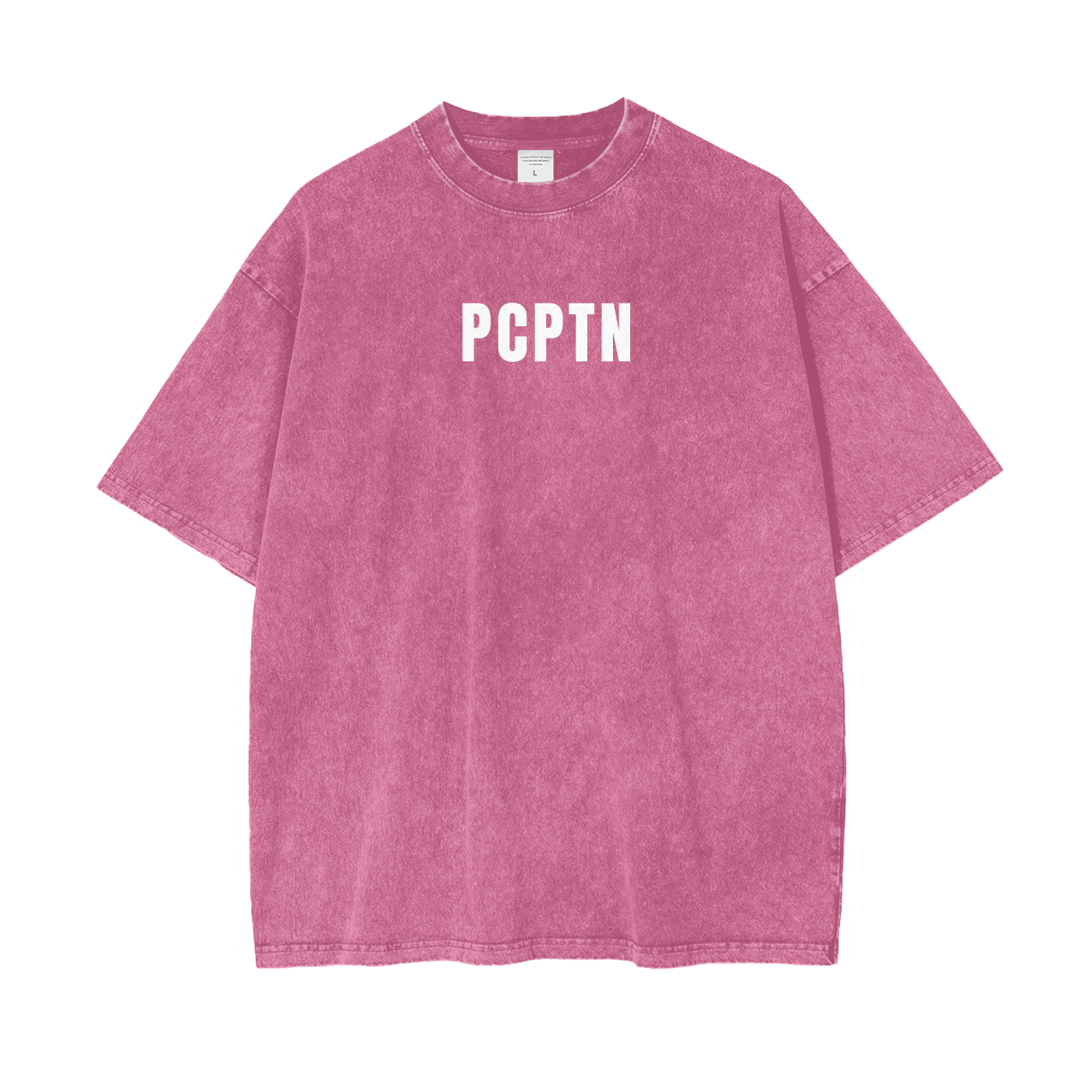 Acid Wash Oversize T-Shirt - White Logo
