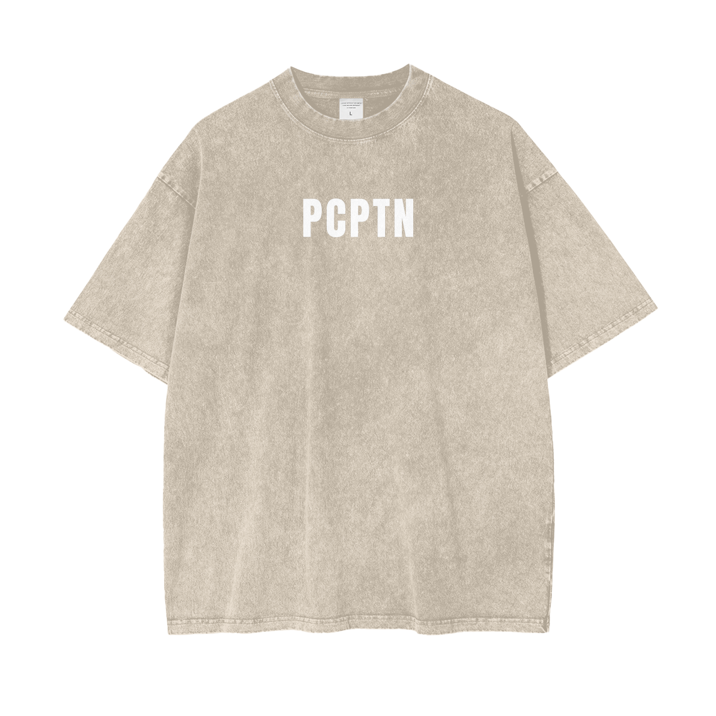 Acid Wash Oversize T-Shirt - White Logo