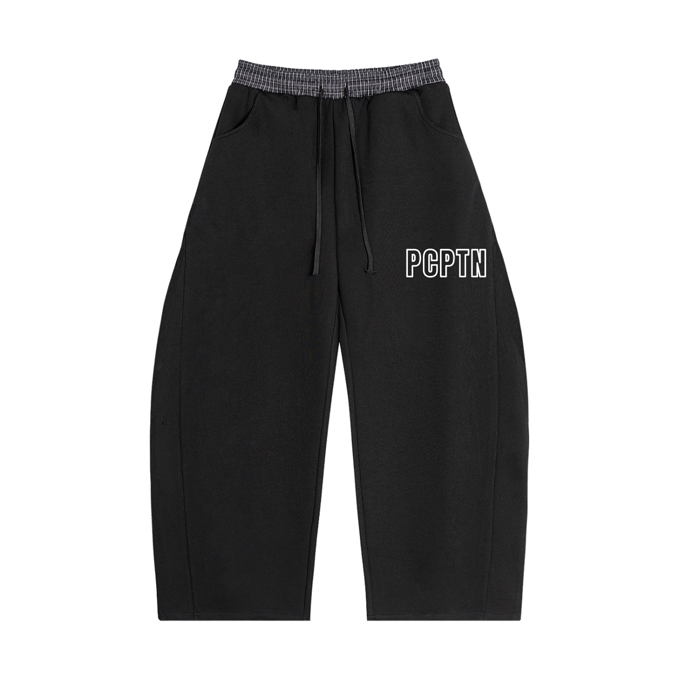Plaid Waistband Barrel Sweatpants