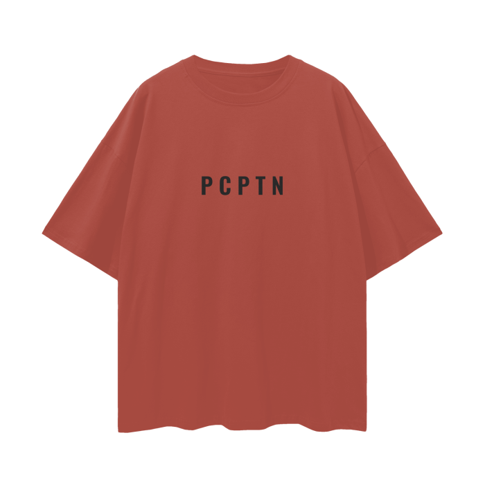 Deep Drop Shoulder Plain Oversize T-Shirt