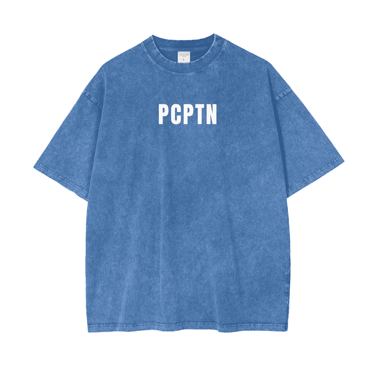 Acid Wash Oversize T-Shirt - White Logo