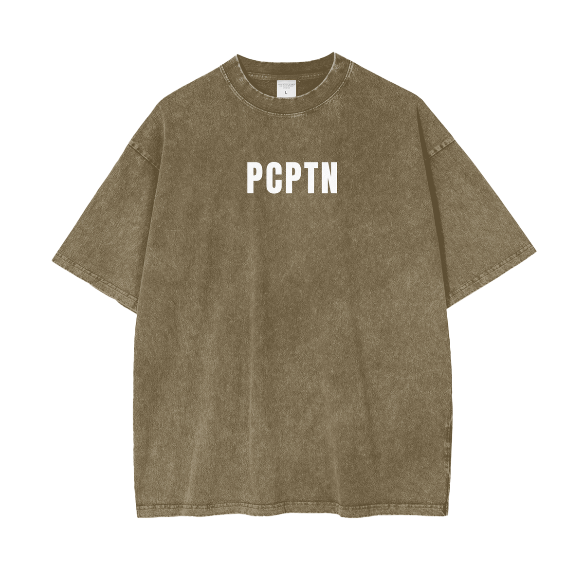 Acid Wash Oversize T-Shirt - White Logo