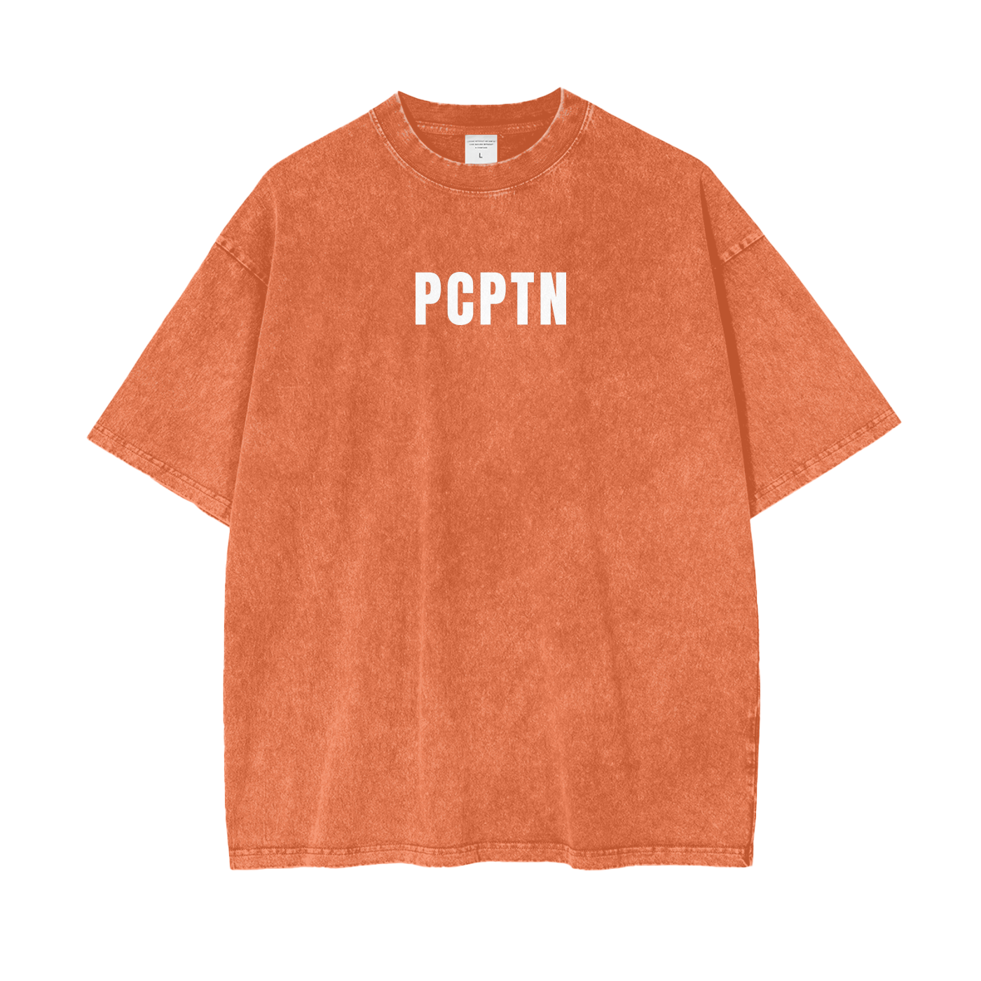 Acid Wash Oversize T-Shirt - White Logo