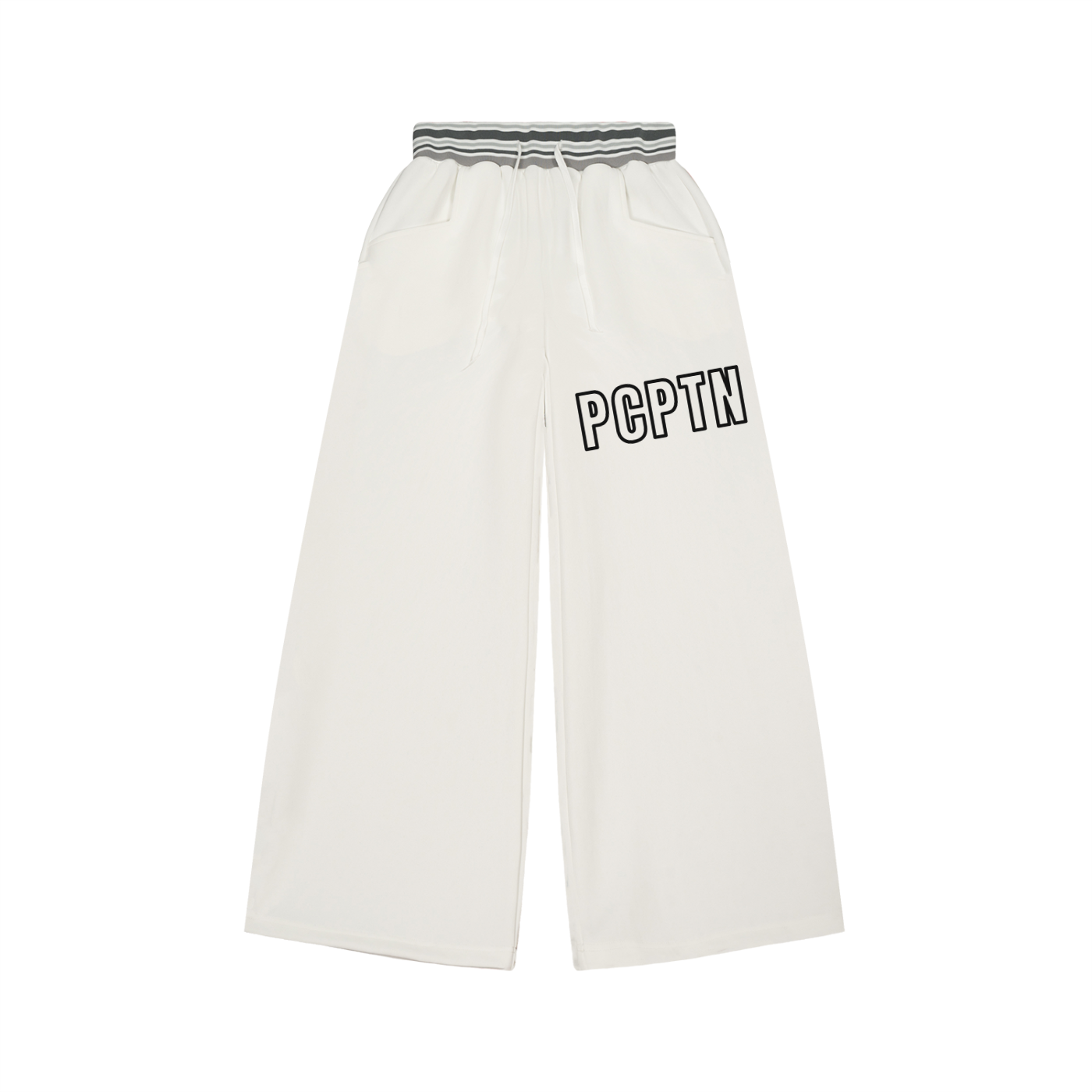 Striped Waist Wide Leg Pants