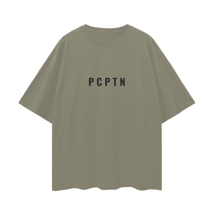 Deep Drop Shoulder Plain Oversize T-Shirt