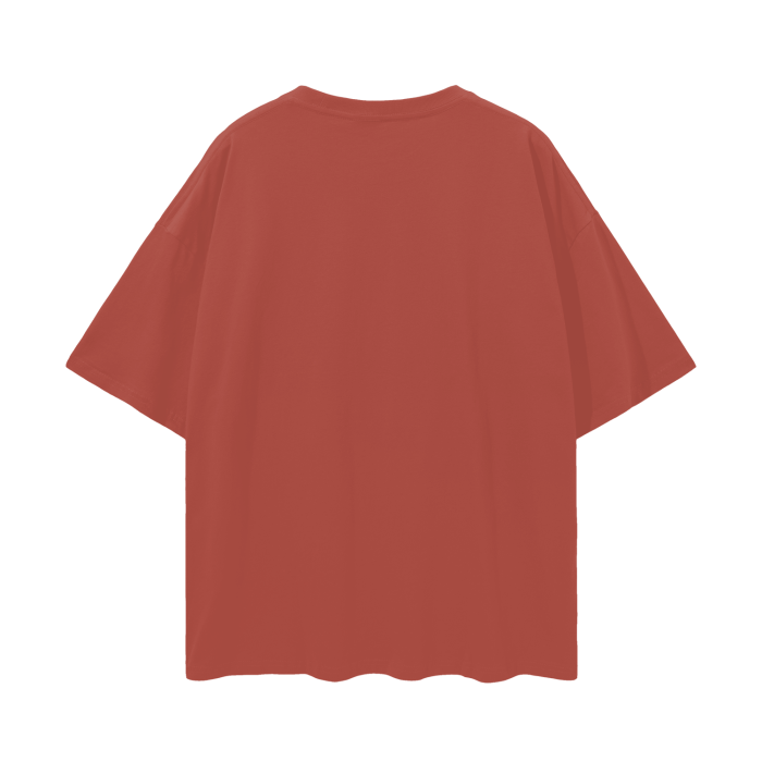 Deep Drop Shoulder Plain Oversize T-Shirt