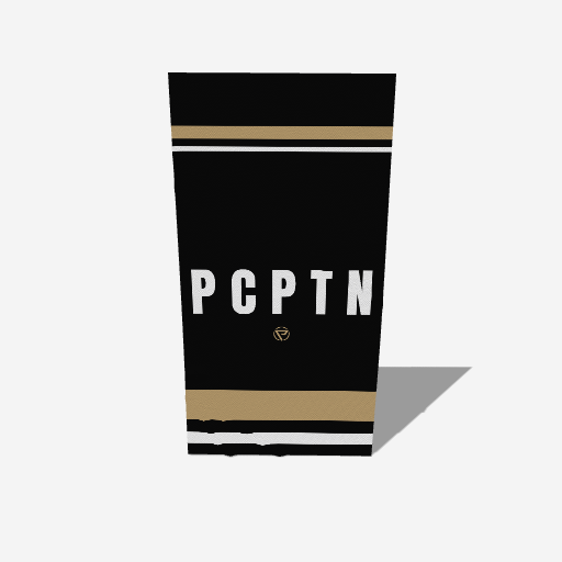 PCPTN Sports Towel, Bench print in the Onyx colourway, 20" x 40"